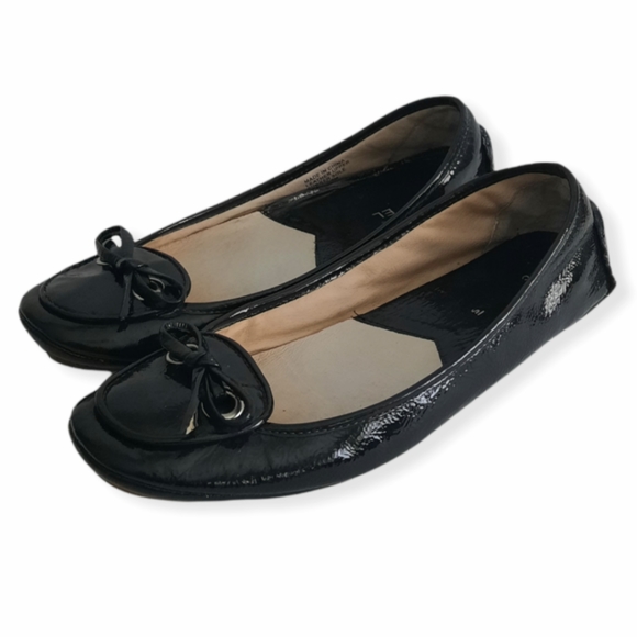 MICHAEL KORS black Leather patent shoes w/ bow - Picture 9 of 10